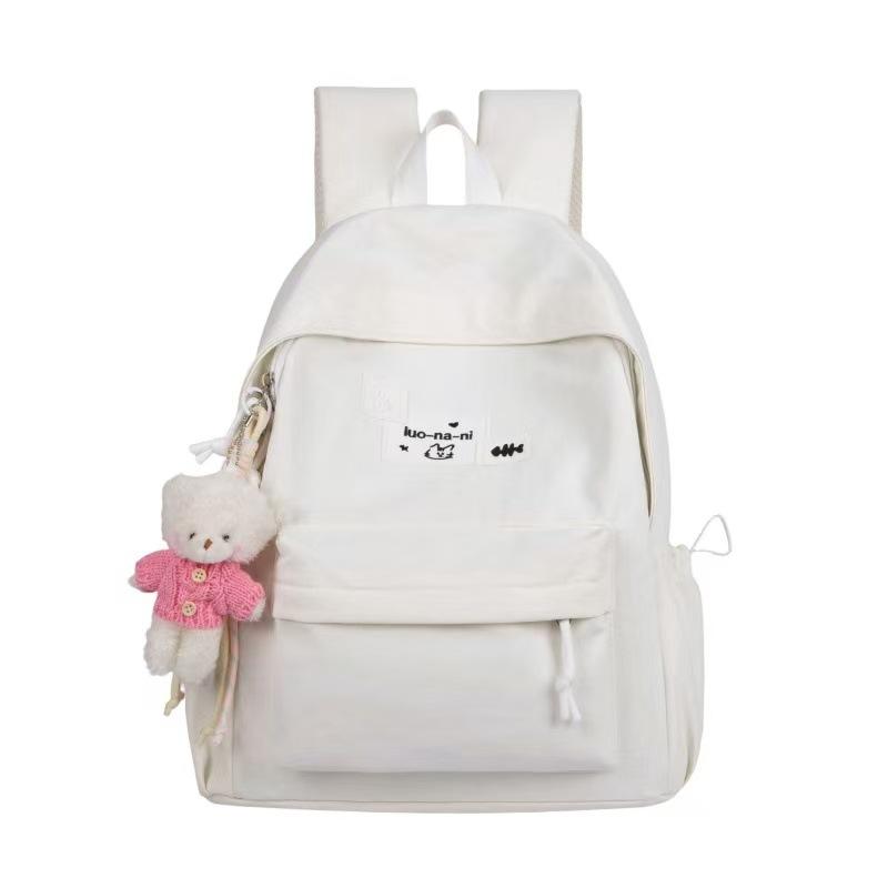 Schoolbag high-value Korean version simple schoolbag for female primary school students, junior high school, large-capacity backpack, casual