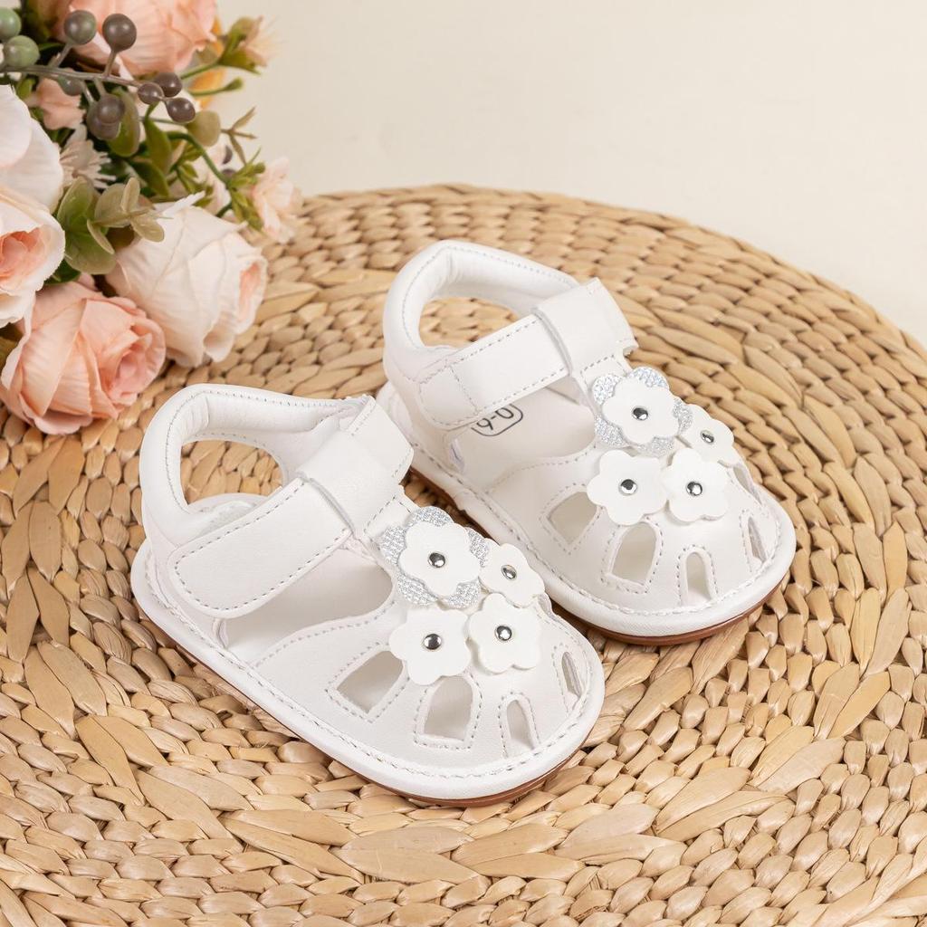 Летние детские сандалии: Милые цветочные узоры, Мягкие подошвы из ПУ, Идеально для малышей.