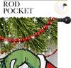 Christmas Rod Pocket Blackout Curtains for Boy Girl Bedroom, Xmas Traditional Winter Fir twigs and Classical Red Balls Energy