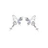 Irregular liquid zircon butterfly mosquito coil disc ear clips niche fashion temperament earrings cold wind earrings no earrings