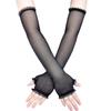 Dark Gloves for Women and Girls In Theme Party Comfortable To Wear Elastic Nightclub Stretchy Sleeves Gloves