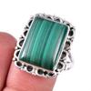 Ювелирное кольцо из стерлингового серебра 925 пробы с натуральным малахитом, размер 9,5 U7k03