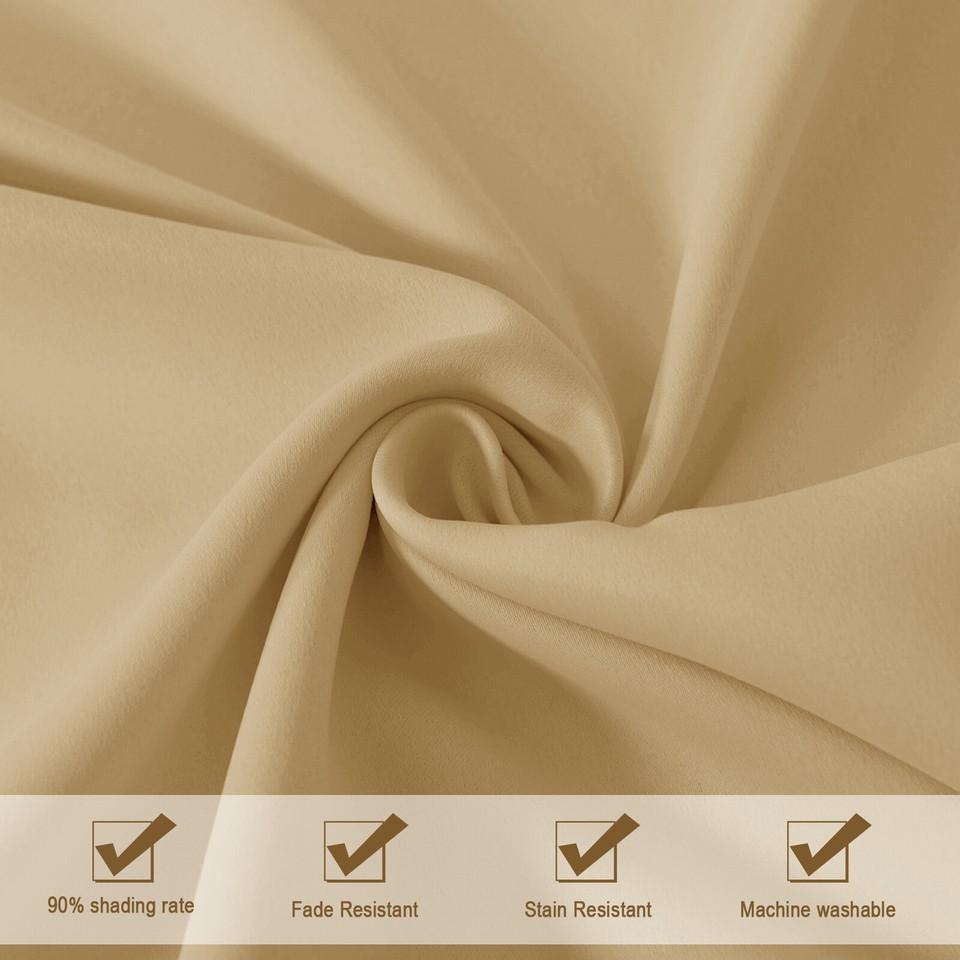 Opaque Curtains with Eyelets, Thermal Curtains, Heat Protection, Blackout Curtains