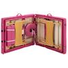 Folding Massage Table with 4 Zone Design and Wooden Frame Pink