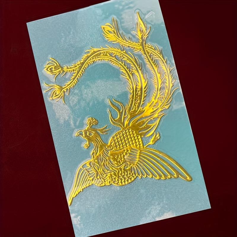 1 штука Дракон против. Металлическая наклейка Тигр - Подходит для мобильных телефонов, ноутбуков, автомобилей, мотоциклов, Яркий дизайн, Металлическая наклейка для украшения.