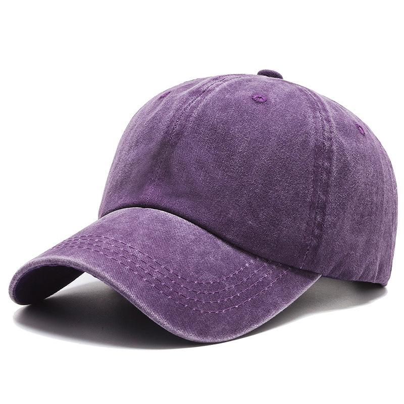Hat Men's Korean Version Ins Retro Baseball Cap Women's Solid Color Hat Outdoor Sunshade Cap