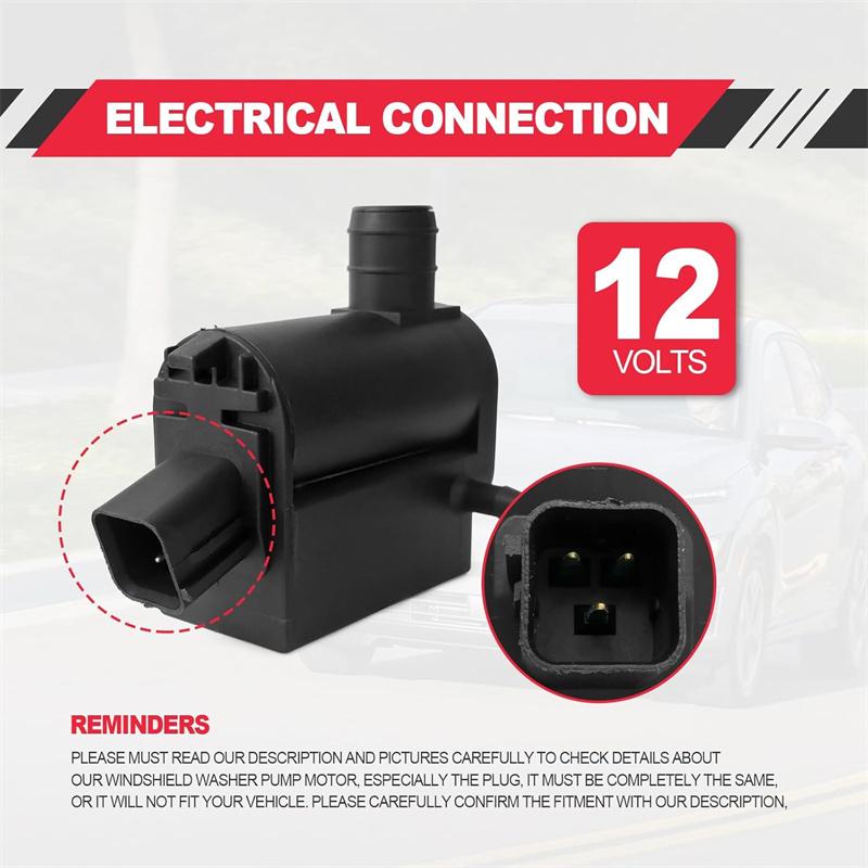 98510-1W000 3Pins Windshield Washer Pump Motor For Hyundai Santa Fe Elantra Accent Kia Rio Forte Spectra Soul Sorento