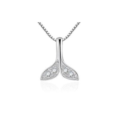 N80 Серебряная подвеска-ожерелье Хвост Русалки, Кита, Дельфина