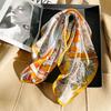 Spring New Mulberry Silk Plain Crepe Satin Printing Small Square Scarf Femininity Versatile Silk Scarf Professional Match