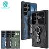 NILLKIN Чехол CamShield Armor Pro для Samsung Galaxy S23 Ultra, чехол для телефона с кольцом-держателем, слайдер для камеры, тяжелая защита, противоударная задняя крышка