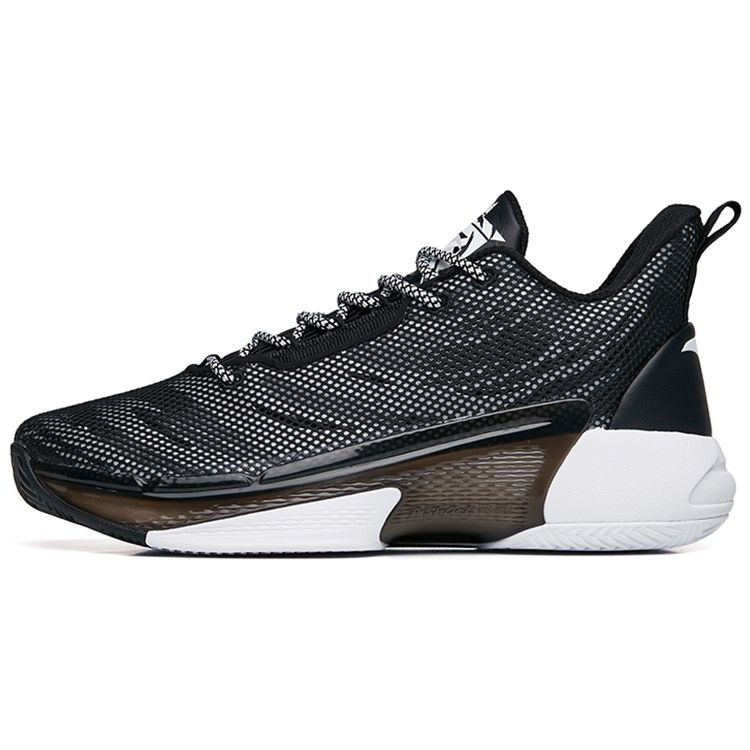 Anta Attack 4 Durable Rebound Low-Top Basketball Shoes Men Sneaker Black Gray 112231603-3