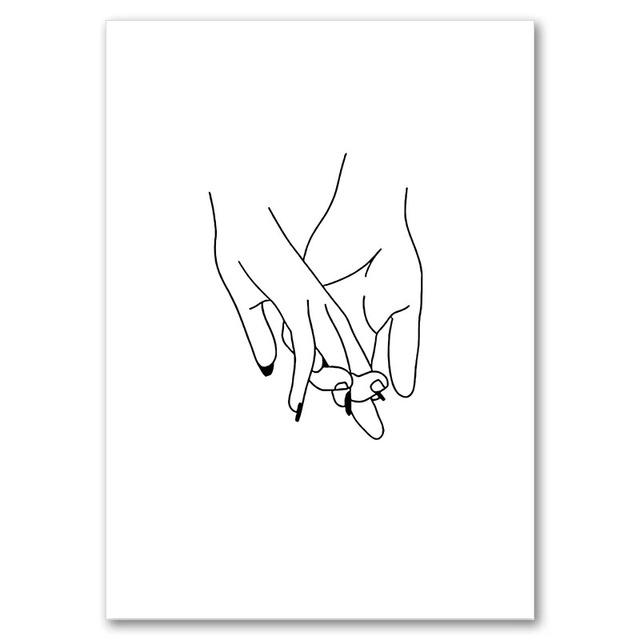 1 шт. настенное украшение постер спальня декор для комнаты абстрактные простые украшения для дома линии лицо холст картины постеры картинки без рамки