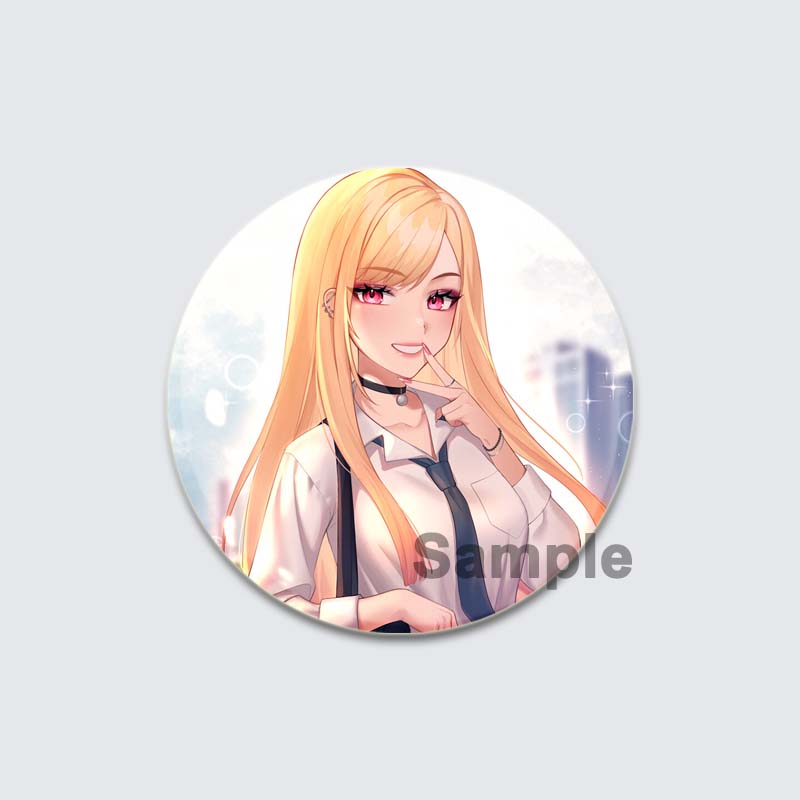 32/44/58mm Cute Cartoon My Dress Up Darling Pins Round Handmade Brooches for Backpack Cothes Accessories Anime Collection Badge Decoration