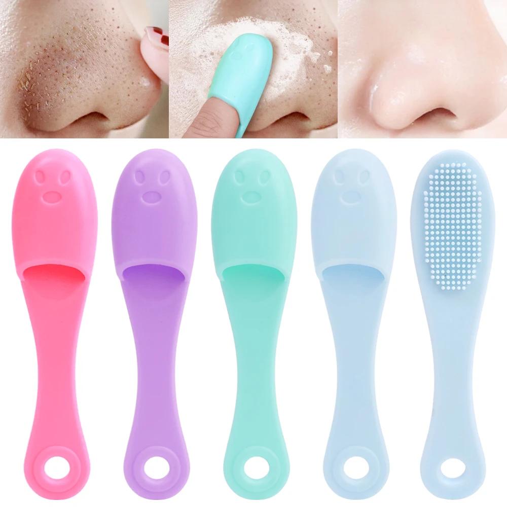 Soft Silicone Facial Cleansing Brush 2 In 1 Silicone Face Mask Brush & Face Scrubber For Exfoliating Massaging Remove Blackhead