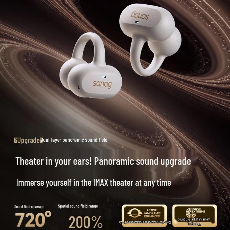Беспроводные наушники Saina Z50 Ultra с открытым ухом и ИИ-переводчиком, Bluetooth