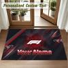 Crystal Velvet Square Rug Custom NameF1 Pattern Non Slip Home Floor Decor Rug