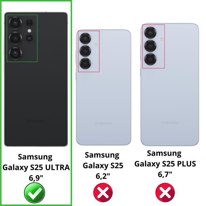 Coque pour Samsung Galaxy S25 ULTRA - Silicone Transparent avec Cercle magnétique intégré Phonillico®