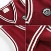 V-neck Contrast Wool Vest Boys Knitted Vest Sweater Girls School Uniform Kindergarten Uniform