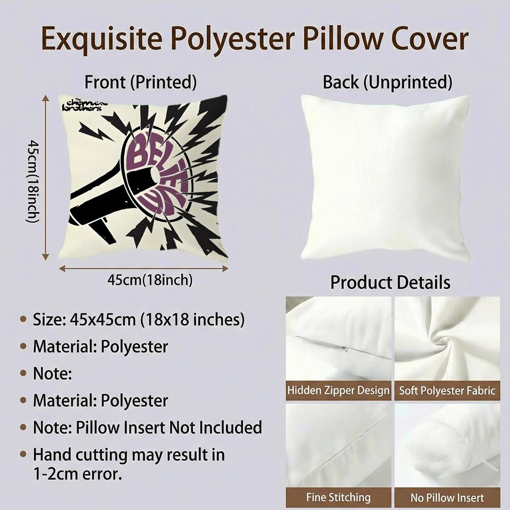 The C-Chemical B-Brothers Cushion Cover Cushion Cover Set 4Pcs 50X50 45X45 40X40 Pillowcase Decorative Sofa Home Decor