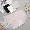 Women's Ultra Thin Briefs Nude Feeling 3D Peach Butt Cotton Crotch Mid-waist Breathable Quick Drying Panties