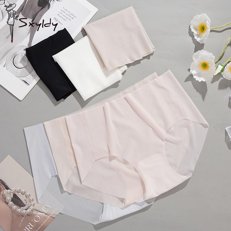 Women's Ultra Thin Briefs Nude Feeling 3D Peach Butt Cotton Crotch Mid-waist Breathable Quick Drying Panties