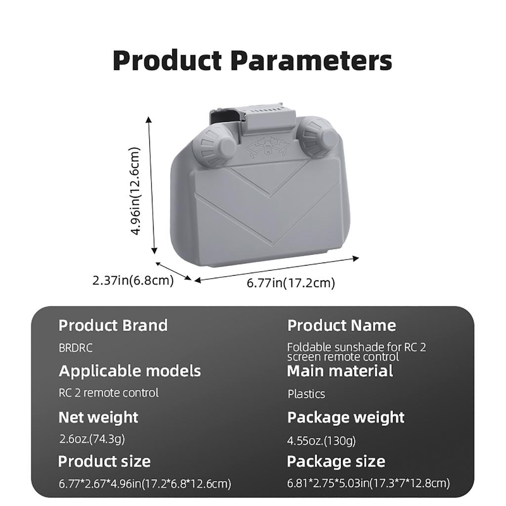 Comfortable Viewing Experience with Sun Hood for MINI 4PRO/AIR3 Remote Controller Sunshade Protect Screen Accessory