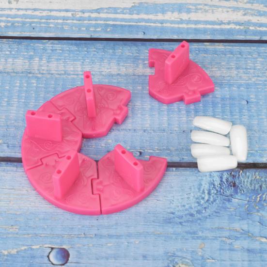 1 Set Nail Display Stand Detachable Smooth Edge Compact Size Reusable Present Nail Art Plastic Manicure Display Holders with Fake Nails Set