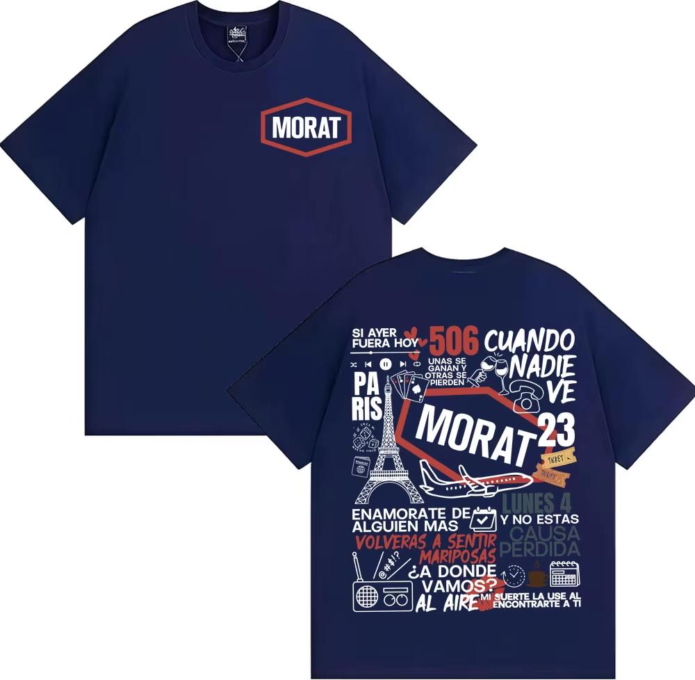 Rock Band Morat Album Graphic Print T Shirts Unisex Unisex Fashion High Street Hip Hop Tshirt 100 Cotton Cozy Short Sleeve T Shirt