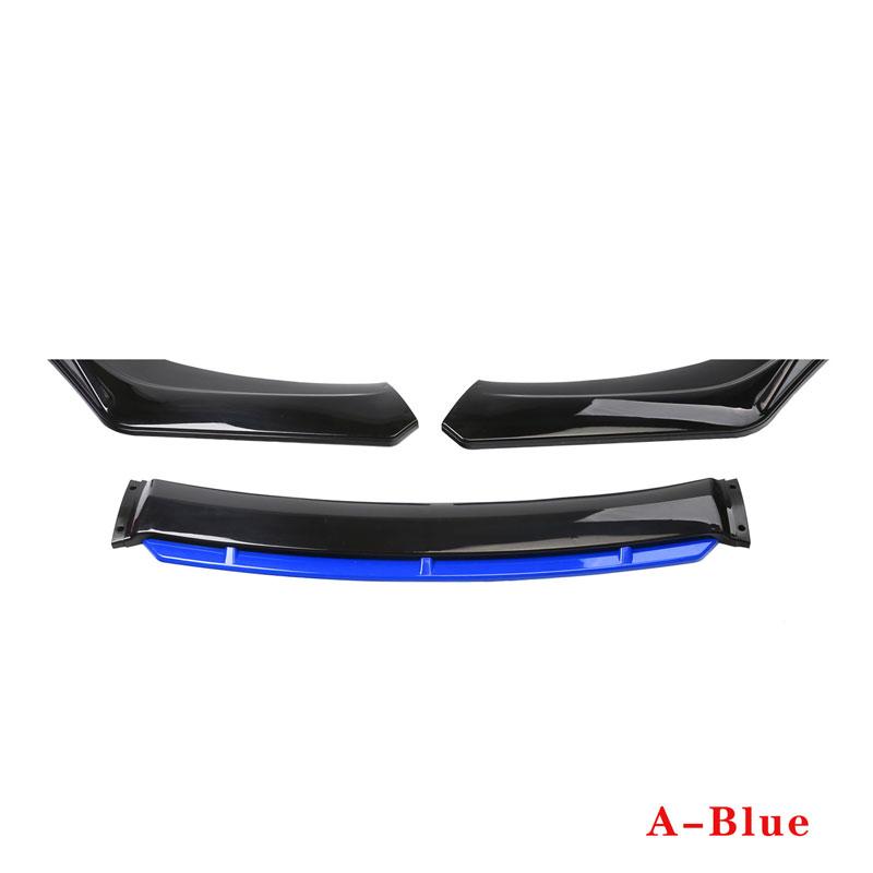 Universal Car Front Bumper Lip Body Kit Spoiler Splitter Diffuser Red Black Blue Canard Splitter ABS Plastic Auto Modification