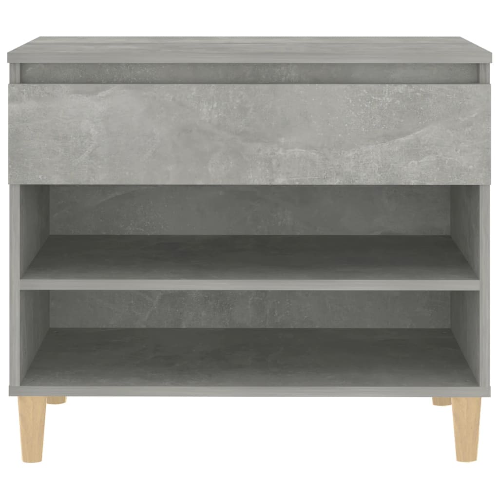 Shoe Rack Concrete Grey 70 x 36 x 60 cm Engineered Wood