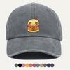 pc Cartoon Hamburger Bear Print Baseball Cap Cute and Fun HamburgerShaped Bear Pattern Simple and Stylish Design Unisex Adj