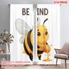 2pcs 2D Flat Printing Drapes Cute Bee Honey Pot Polyester Without Electricity Holiday Decorations for Holiday Celebrations