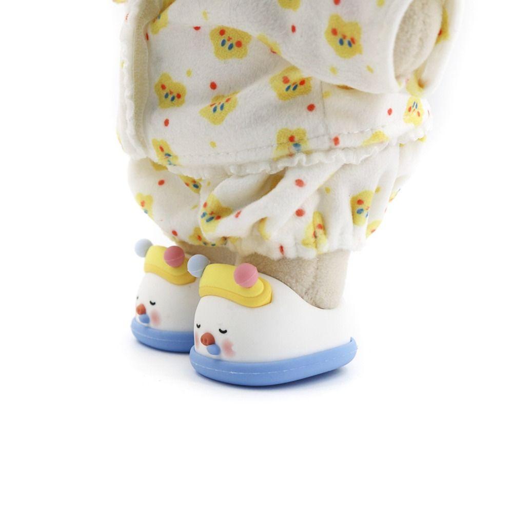 1 pair Animal 20cm Cotton Doll Shoes Hand-made Mini Doll Sandal Standing Cotton Doll Shoes Girls