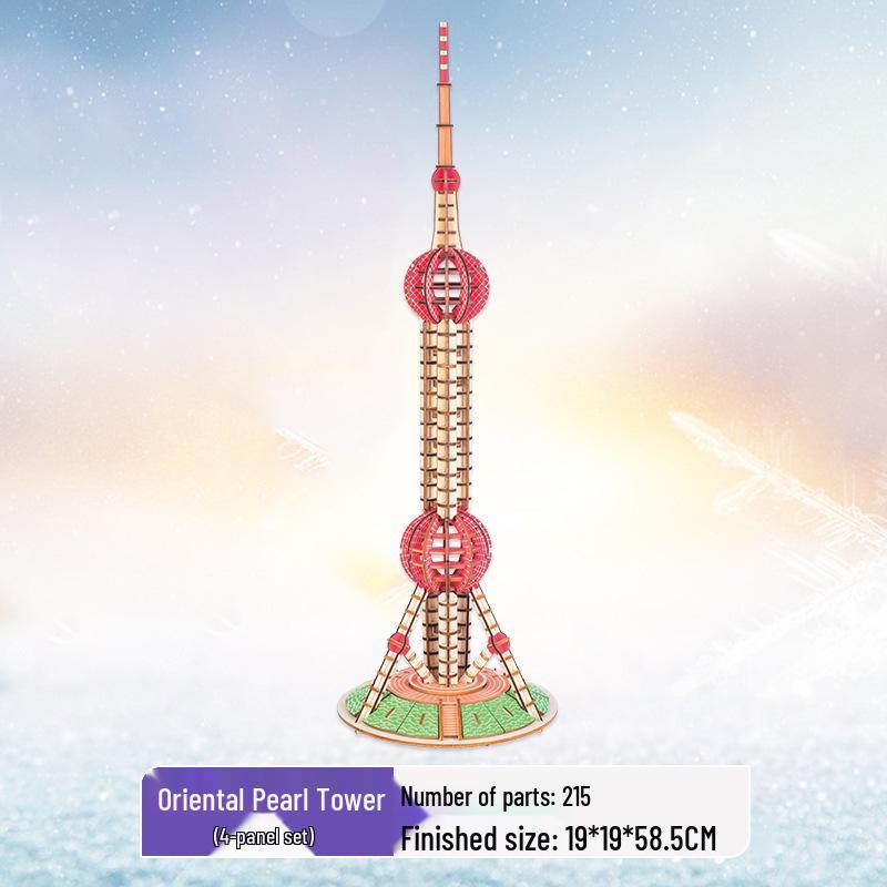 3D DIY Деревянный Набор Модели Виллы в Китайском Стиле