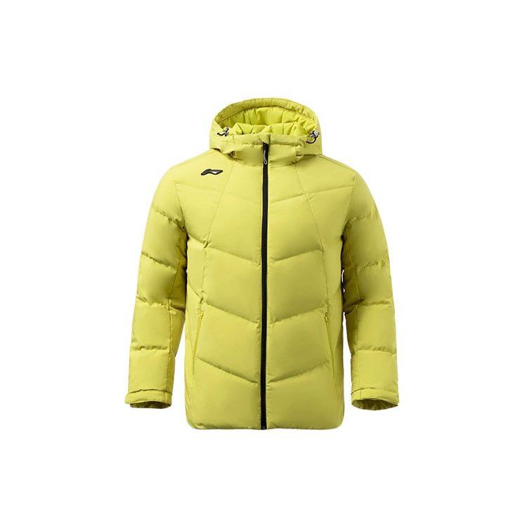 Мужская зимняя пуховая куртка Li Ning Fitness Series, зеленая, AYMR017-9