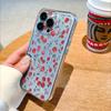Прозрачный чехол для телефона с бесшовным узором из красных роз для IPhone 14 15 16 13 12 11 17 Pro Max 12 13 Mini Мягкая накладка