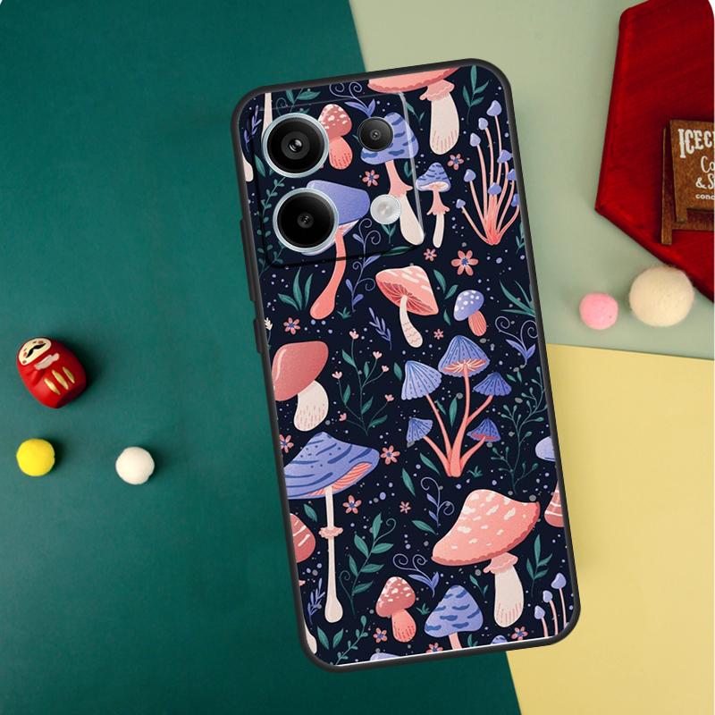 Trippy Mushroom Case For Redmi Note 13 Pro Plus 9 10 11 12 Pro 10S 11S 12S Redmi 13C 10A 9C 10C 12C Cover