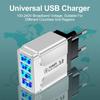 QC3.0 4-Port USB Rapid Charger for EU/UK/AU Plugs - Multi-Device Fast Charging