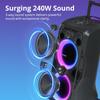 Tronsmart Halo 300 Portable Party Speaker 240W Power 20H Playtime Mic Guitar Input IPX4 Splashproof Custom Lights