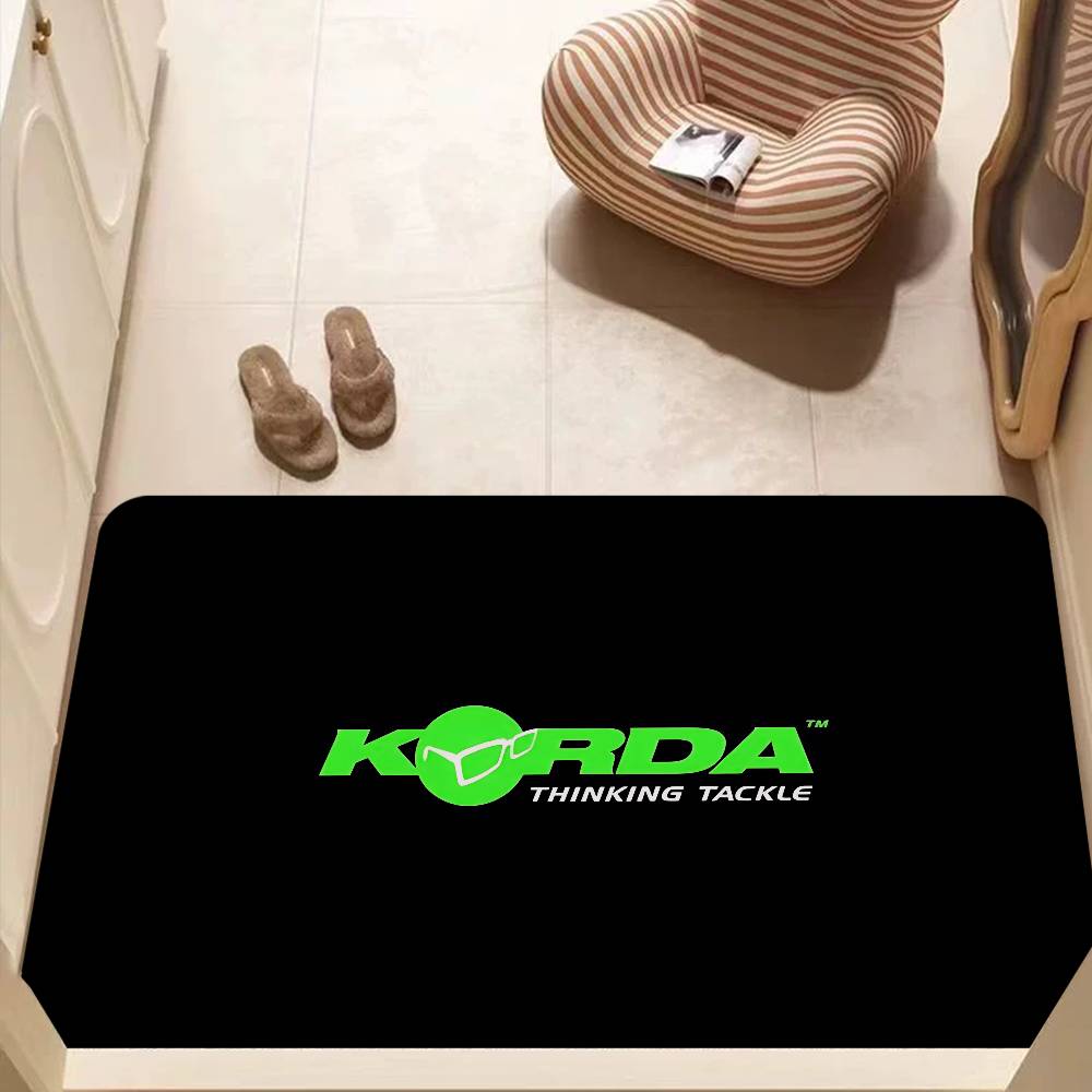 Korda Fishing Logo Door Mat Nordic Style Bedroom Living Room Doormat Home Balcony Anti-Slip Alfombra