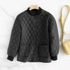 High-End Short Loose Long Sleeve Light Quilted Cotton Jacket Winter Solid Color Cotton-Padded Jacket Casual Plus Size Home Cotton Coat