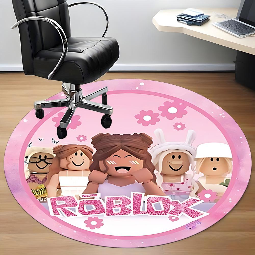 1pc Roblox Character Chair Carpet for Office, Indoor Non-Slip Polyester Fiber Carpet, Machine Washable, Durable Construction yy251205128