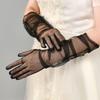 Casual Thin Mesh Lace Gloves Women S Black Silk Sexy Breathable Sunscreen