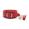 Thick Leather Collar Choker with Chain Bondage Gear Necklace Collar and Leash Set for Men and Women