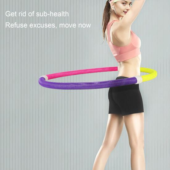 Weighted Soft Spring Hoop Waist-Friendly Foldable Fitness Hoop Portable Home Gym Men Women Adults Body Waist Slimming Exercise Equipment