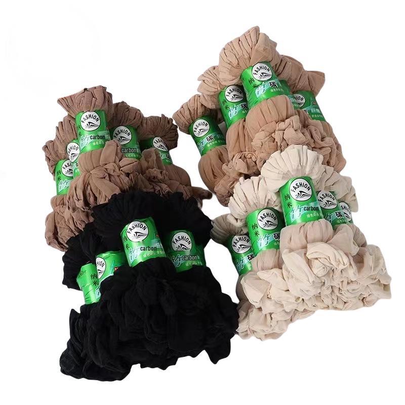 Women's Ultra-Thin Breathable Crystal Short Socks - Anti-Snag, Invisible, Shallow Mouth, Black & Nude