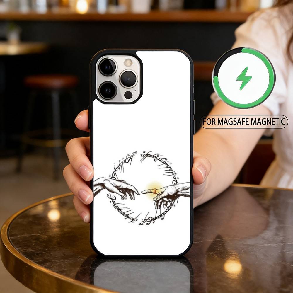 The Lord of the R-Rings Map Magnetic For Magsafe Wireless Charging Phone Case For iPhone17,16,15,14,13,12,11 Plus,Pro Max
