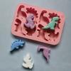 Dinosaur Silicone Mold Ice Cube Tray Flexible Fondant Chocolate Candy Mold Biscuit Cake Candle Soap Mold Easy Release Pastry DIY Tools
