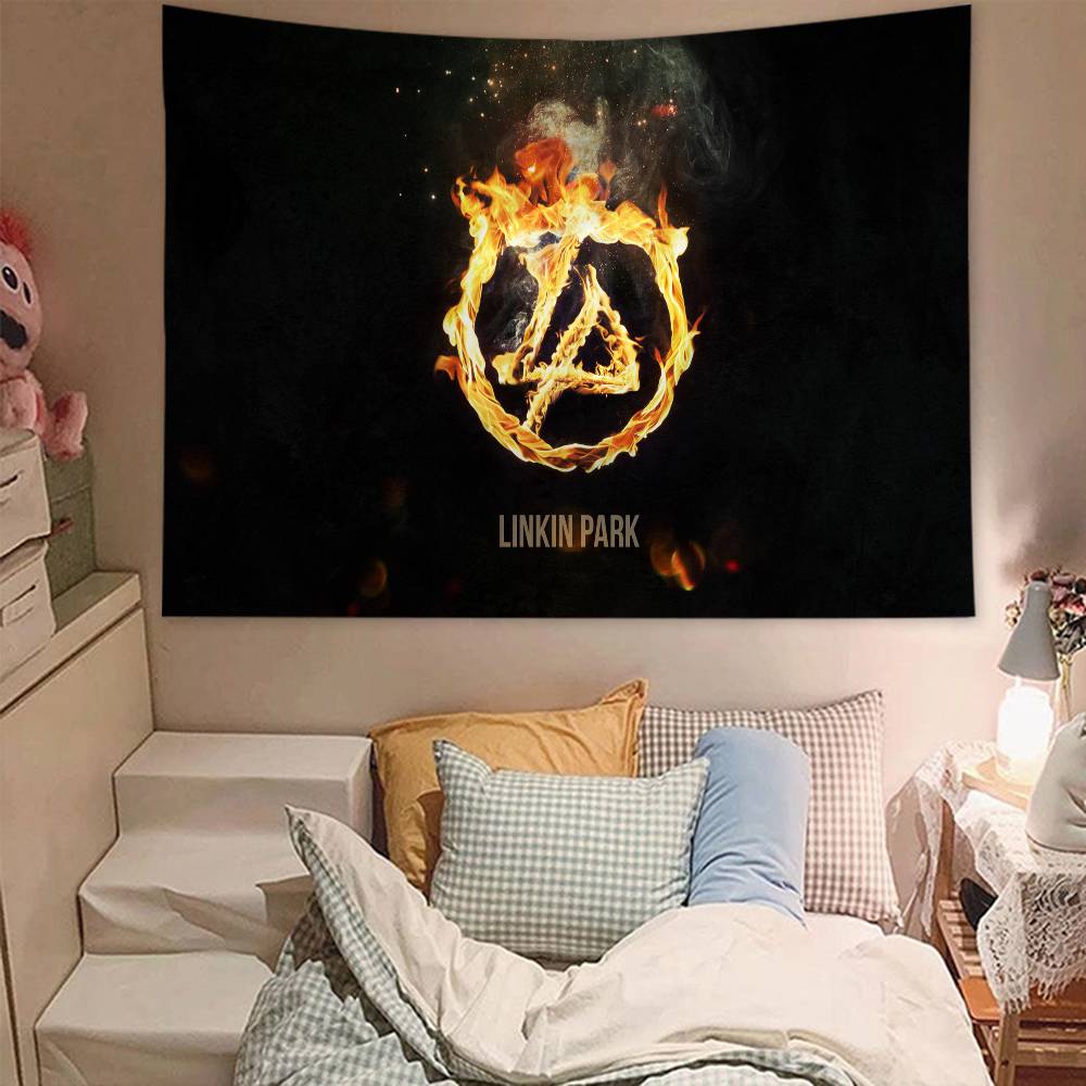 Hot Band LLinkin PPark Colorful Tapestry Wall Hanging Hanging Tarot Hippie Wall Rugs Dorm Wall Art Decor