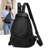 New Ladies Soft Washed Leather Backpack Cute Small Backpack School Bags for Girls Travel Backpack Rhombus